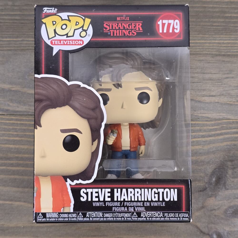 Funko Pop! Stranger Things: Steve Harrington #1779 Box w Wear: Comes w Protector